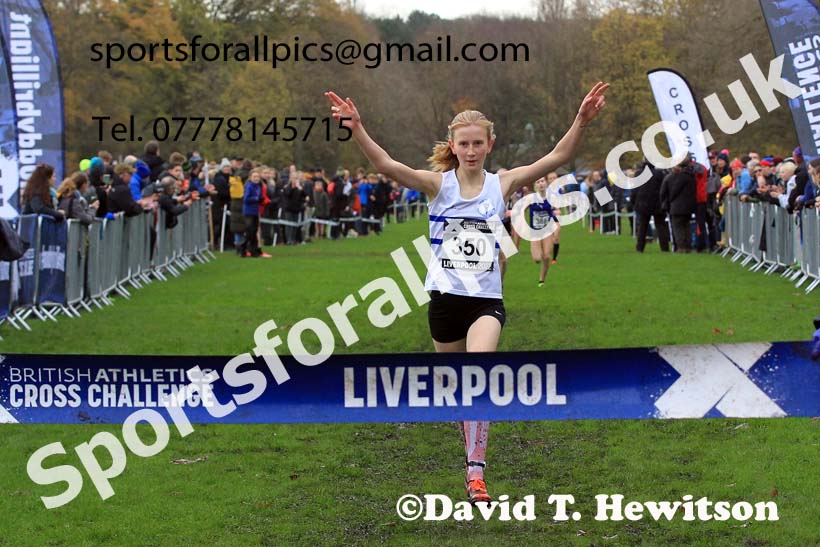 Girls Under-13s, 2022 British Athletics Cross Challenge, Sefton Park, Liverpool.  Photo: David T. Hewitson/Sports for All Pics